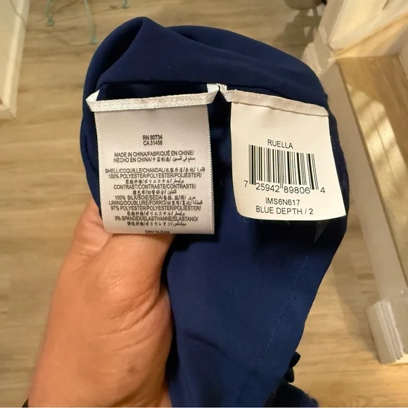 BCBG Max Azria Ruella Dress Blue Depth Size 2 NWT - Picture 6 of 6